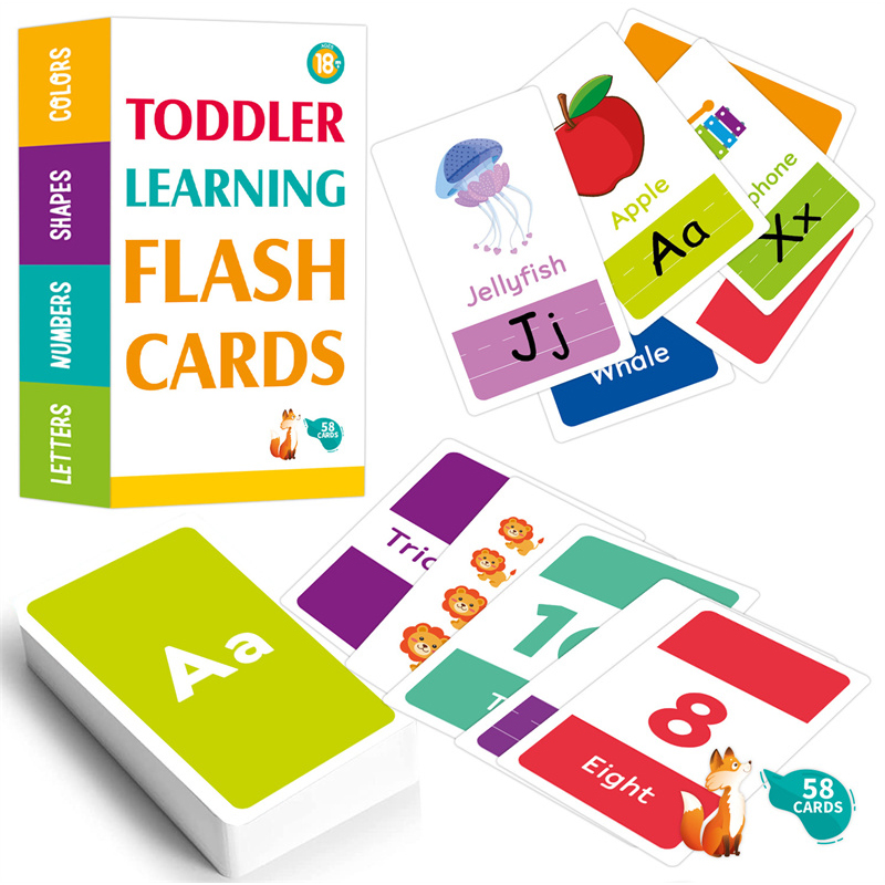 Abc Kids Early Education - 58PCS ABC 알파벳 플래시 카드 몬테소리