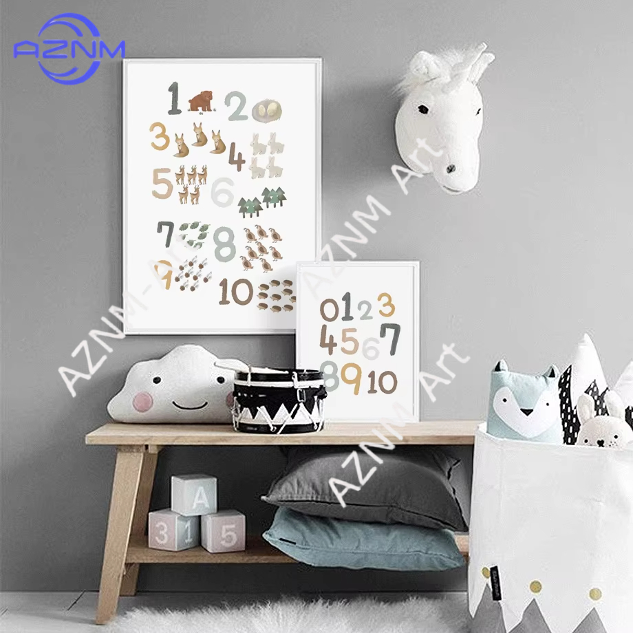 Kids Education Learning - 1/2pcs 교육 학습 숫자 동물 보육원
