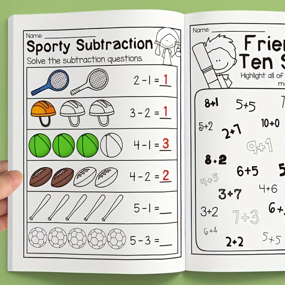 Kids Education Worksheet - 덧셈 뺄셈 연습장 퍼즐 게임 어린이