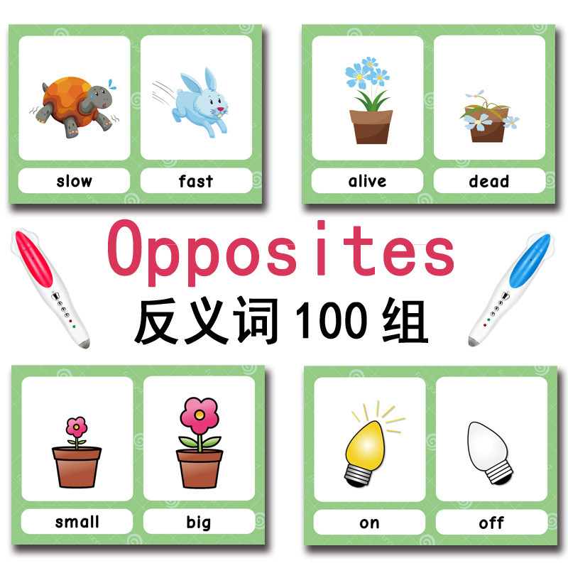 100가지 반대되는 단어 플래시 카드 영어 어휘 카드  - Kids Education Learning 리뷰 및 가격