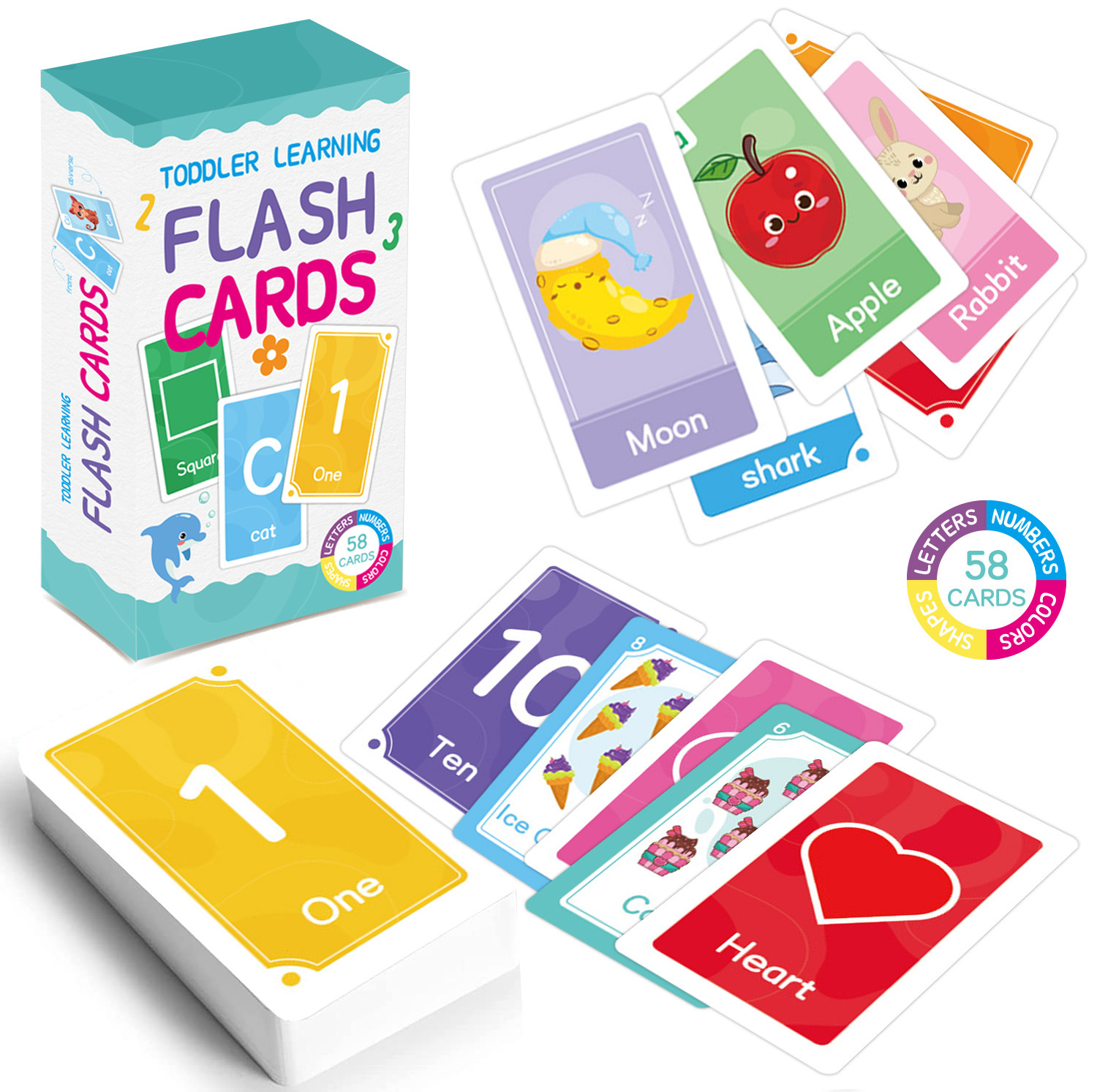 58 Pcs ABC 알파벳 플래시 카드 몬테소리 조기  - Kids Education Learning 리뷰 및 가격