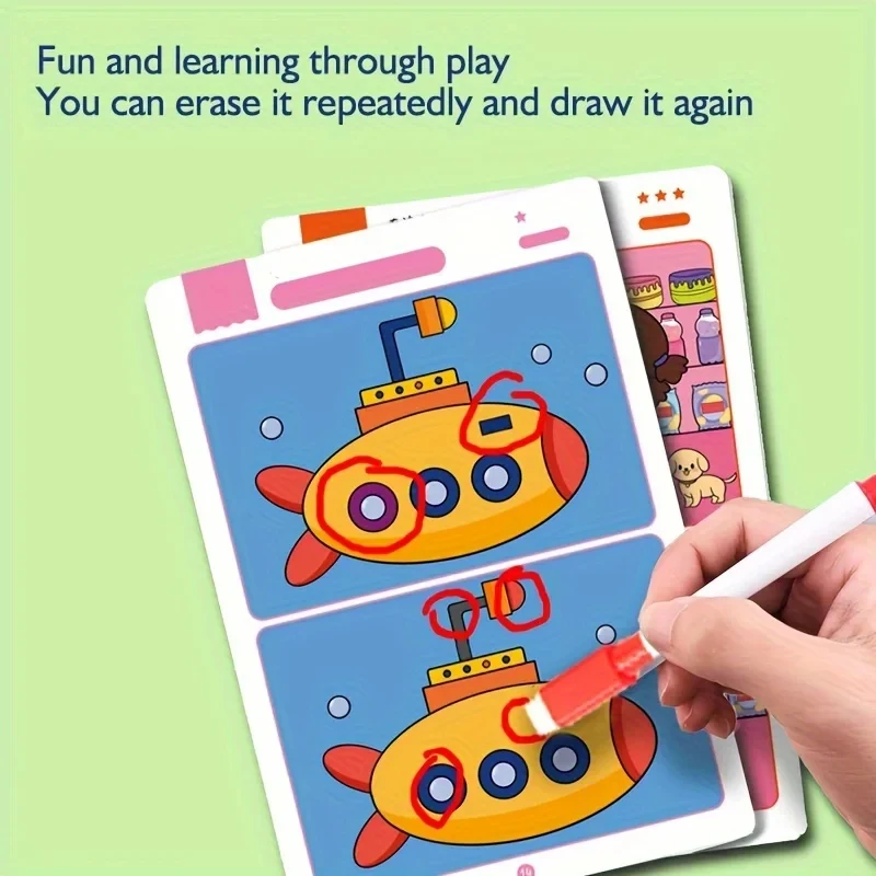 차이점 찾기 카드 게임 어린이를 위한 재사용 가능한 만 - Kids Education Level 리뷰 및 가격
