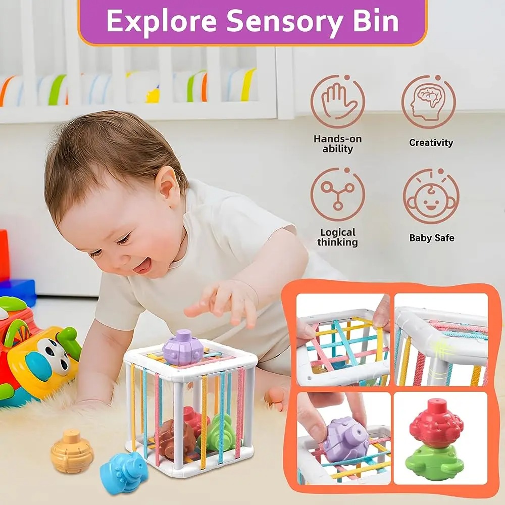 무지개 색깔 몬테소리 모양 분류 큐브 아기 유아 블록  - Kids Education Learning 리뷰 및 가격