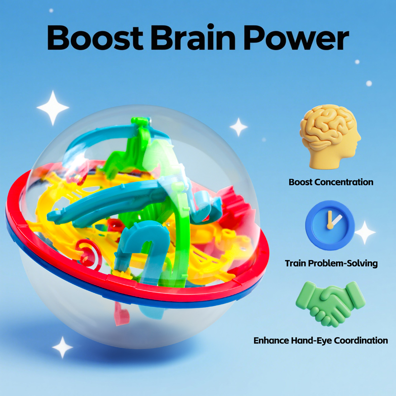 3D 매직 볼 미로 두뇌 티저 스마트 퍼즐 100 레벨 - Kids Education Level 리뷰 및 가격