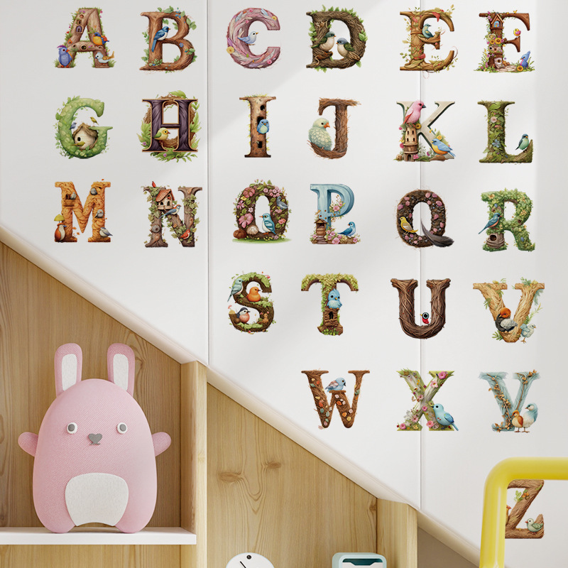 귀여운 알파벳 비닐 벽 데칼, ABC 글자 벽 스티커, - Abc Kids Early Education 리뷰 및 가격