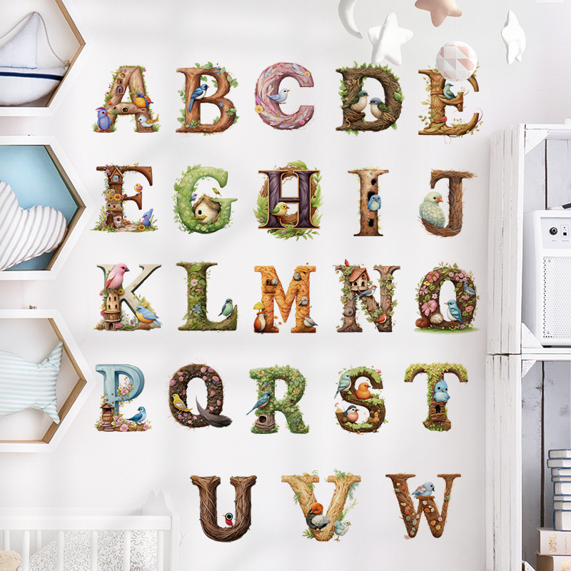 귀여운 알파벳 비닐 벽 데칼, ABC 글자 벽 스티커, - Abc Kids Early Education 리뷰 및 가격