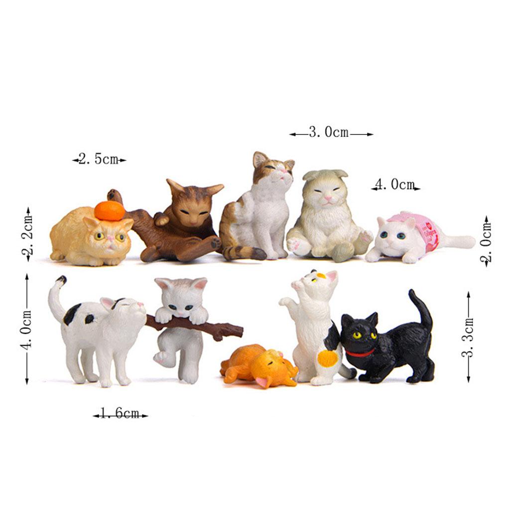 10 PCS PVC 고양이 피규어 동물 미니어처 피규어 - Kids Education Learn Tv 리뷰 및 가격