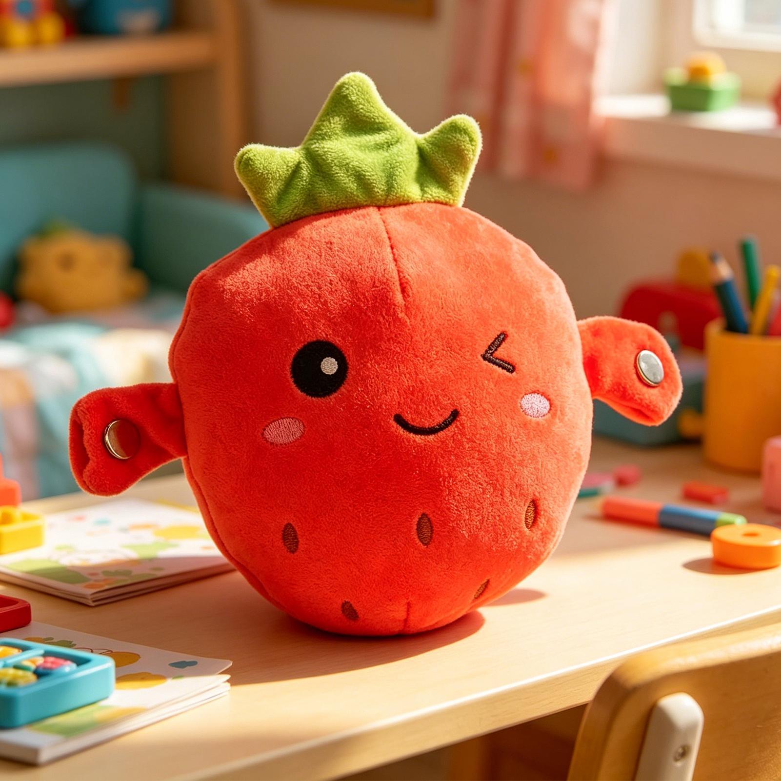 딸기 플러시 인형 교육용 인터랙티브 감각 촉감 인형 활 - Kids Education Learn Tv 리뷰 및 가격