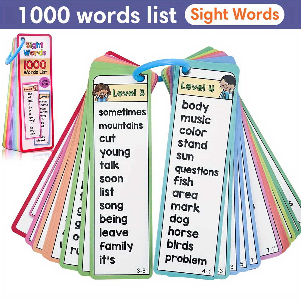6-10세 어린이를 위한 1000개의 시력 단어 플래시 - Kids Education Level 리뷰 및 가격