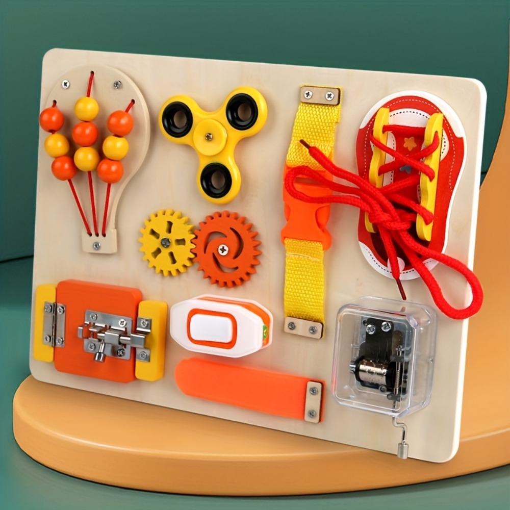 몬테소리 나무 재질의 비지보드 장난감, 유아 감각 교육 - Kids Education Toy 리뷰 및 가격