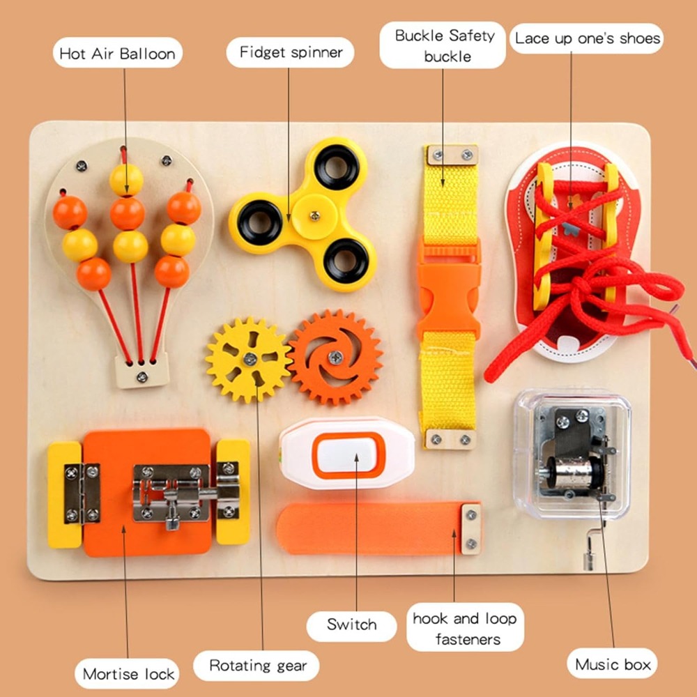 몬테소리 나무 재질의 비지보드 장난감, 유아 감각 교육 - Kids Education Toy 리뷰 및 가격