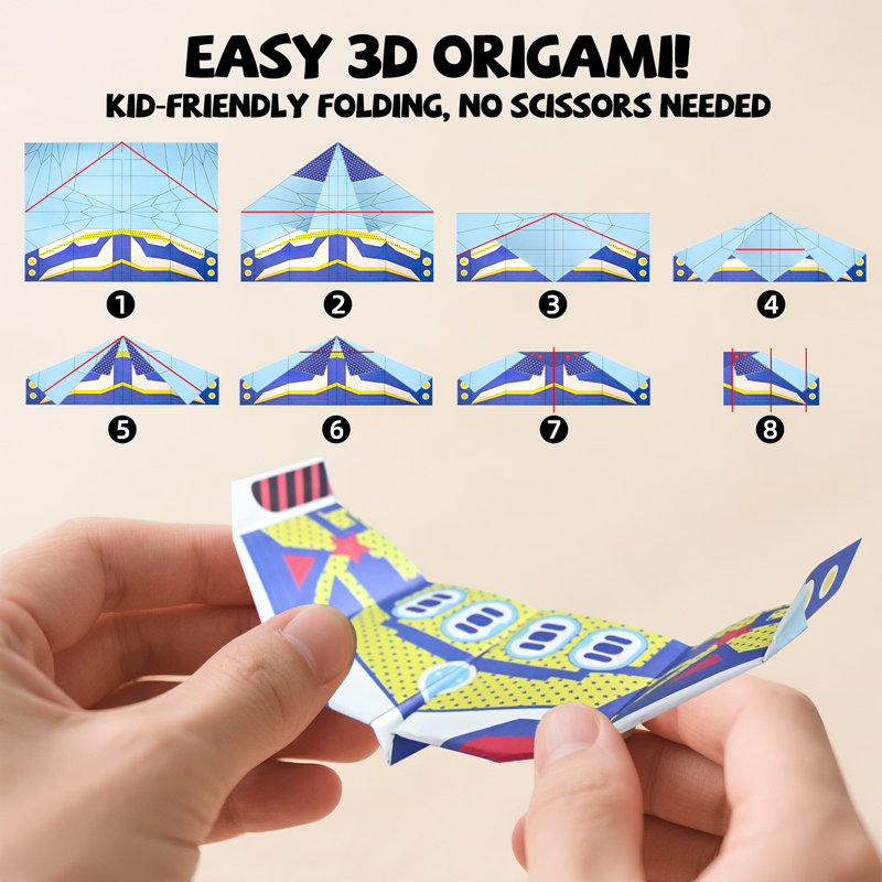 36장 종이비행기 종이접기 키트 STEM 교육용 DIY - Kids Education Learning 리뷰 및 가격